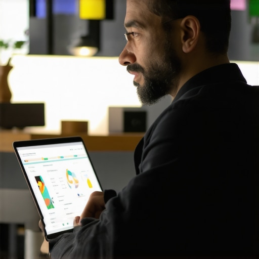 Business owner reviewing SEO analytics on a laptop for local map optimization