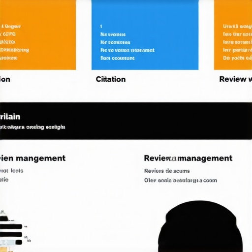 Screenshot of local SEO tools dashboard displaying citation and review metrics