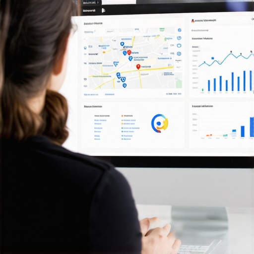 Person reviewing local SEO and Google Maps data on a computer