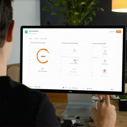 A person reviewing local search rankings and Google My Business performance on a laptop