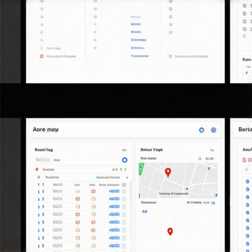 Screenshot of local SEO analytics tools tracking Google Maps rankings.