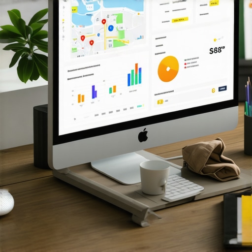 Person analyzing local SEO data on a computer for map rankings