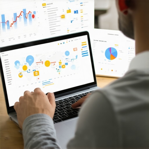 Person reviewing SEO performance metrics on a computer screen.