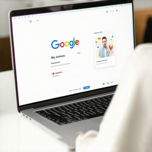 A digital marketer working on local SEO optimization on a laptop with Google Maps results on screen.