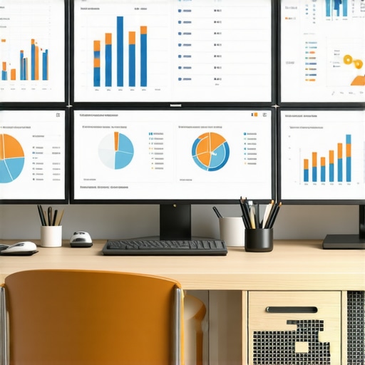 Desk setup with screens showing local SEO analytics and citation tools.