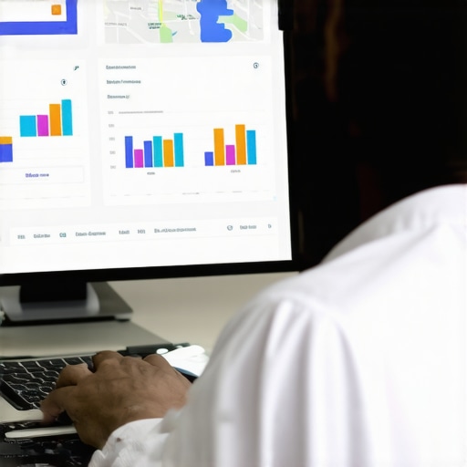 A person working on SEO analytics for local business rankings