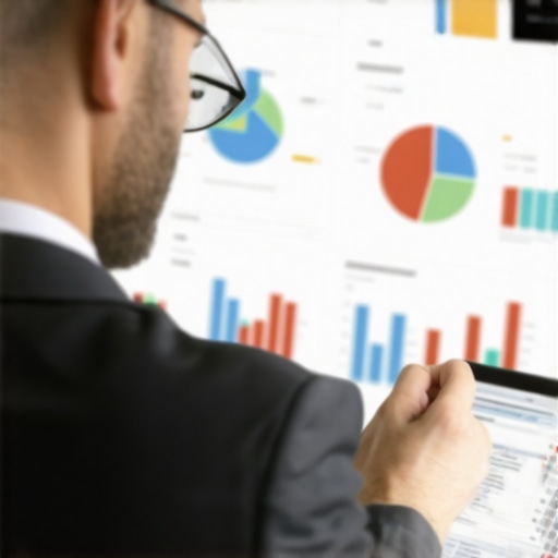 Business owner using SEO tools on a tablet to monitor local map rankings.