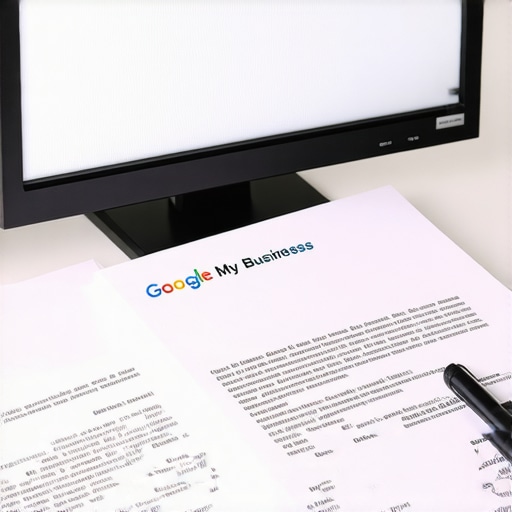 Person verifying address documents on computer for GMB confirmation.