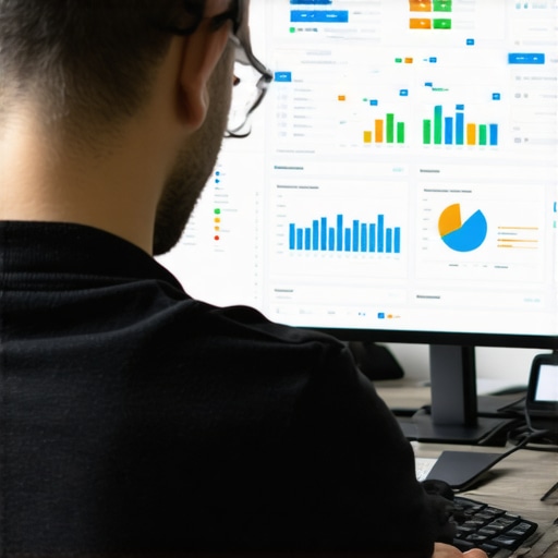 Professional analyzing local SEO data on a computer