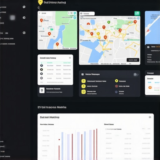 Digital marketing dashboard with SEO ranking data
