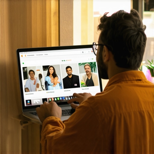 Business owner optimizing Google My Business profile with photos and keywords