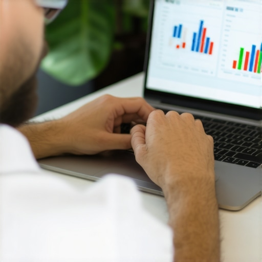 Digital marketer reviewing SEO analytics to maintain Google Maps rankings