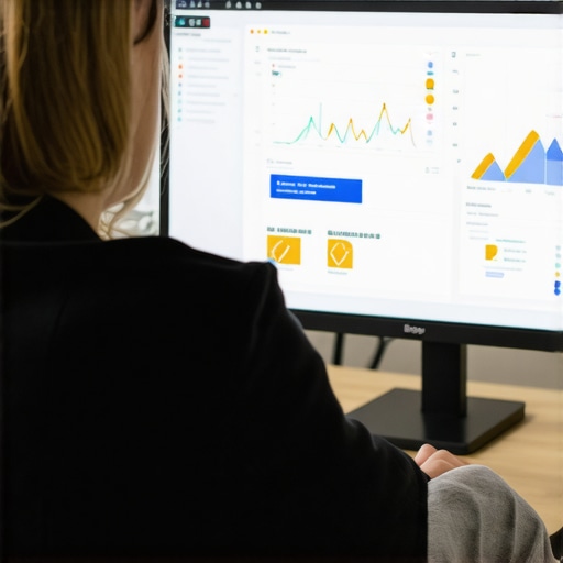A person analyzing local map rankings and reviews on a laptop for ongoing GMB optimization